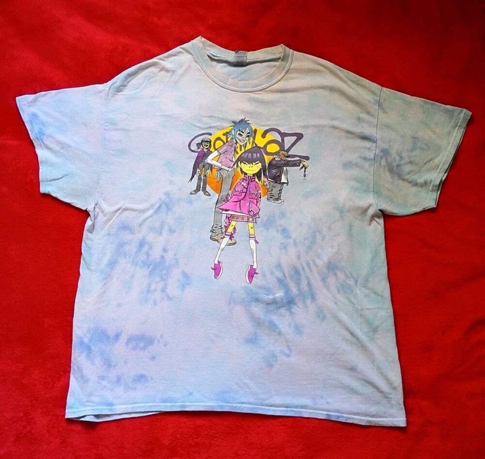 Gorillaz T-shirt Mens Sz XL Tie Die Short Sleeve Noodle 2-D Murdoc Russel